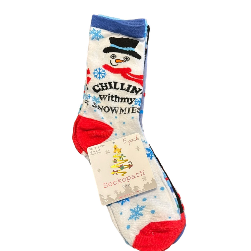 Bundle Sockopath Holiday Crew Socks 5 Pair NWT